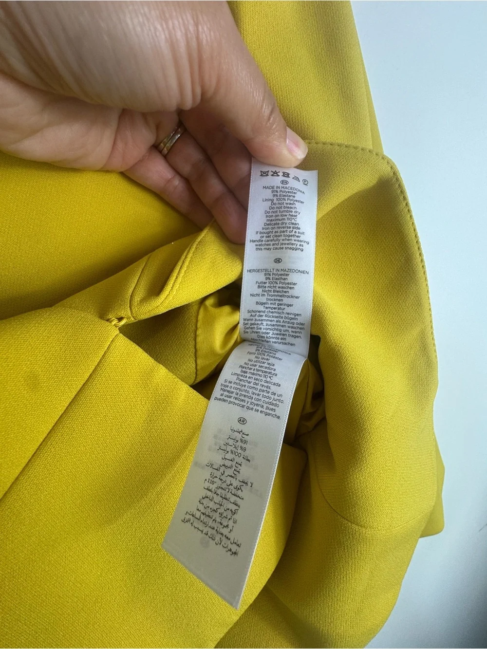 Hobbs London Harper Square Jacket Yellow Peplum Blazer Size 4 NWT